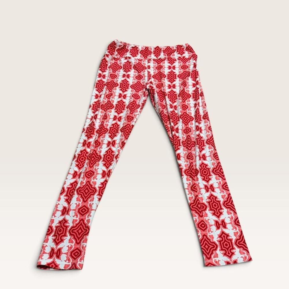 LuLaRoe TC Unicorn Valentines Day Cupid Leggings Red White